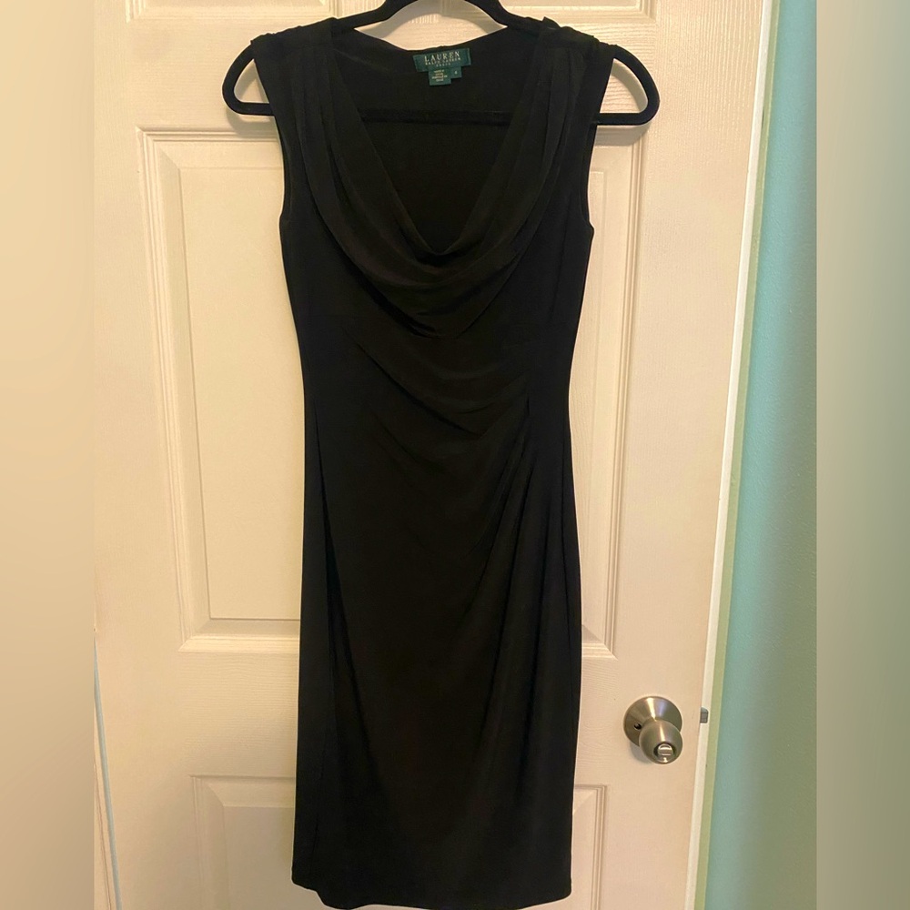 Lauren Ralph Lauren Black Sleeveless Cowl Neck